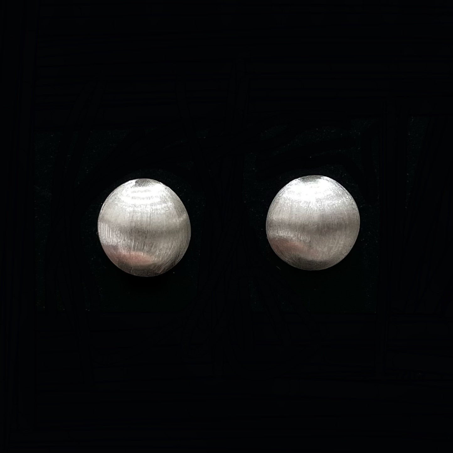925 Silver Solid Sterling Silver Brushed Ball Stud Earrings