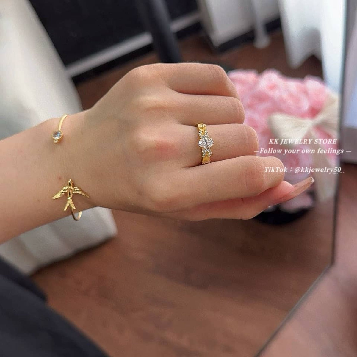 Fingertip Genie~ S925 Silver-plated 5 * 7 Medieval Ring