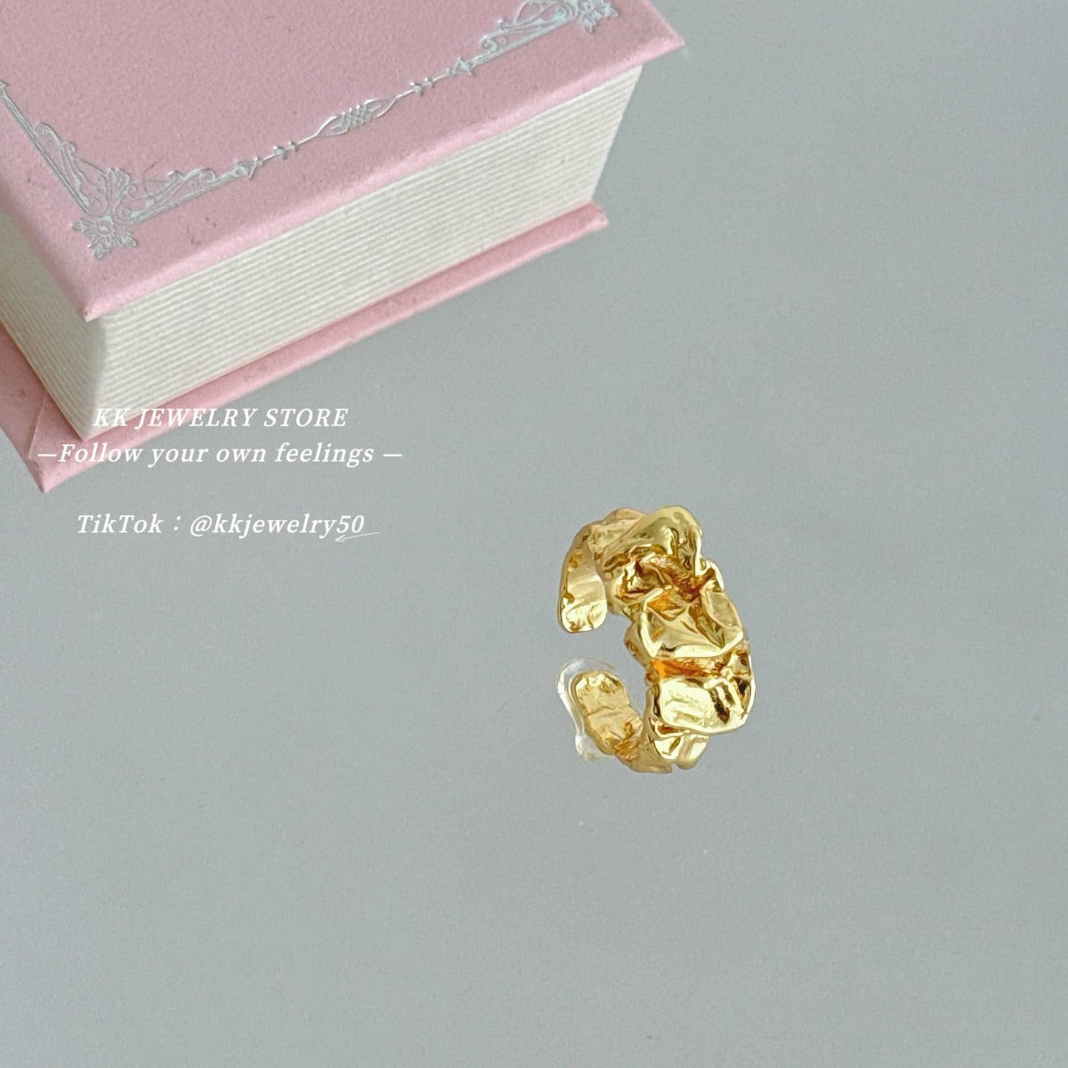 Tin foil lava irregular opening ring