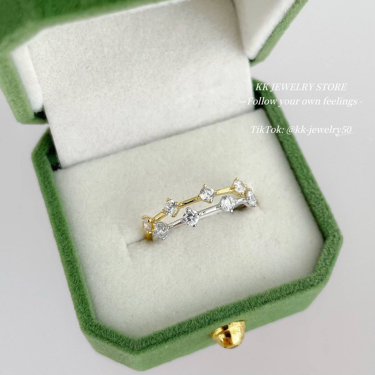 S925 silver-plated minimalist wind band ring