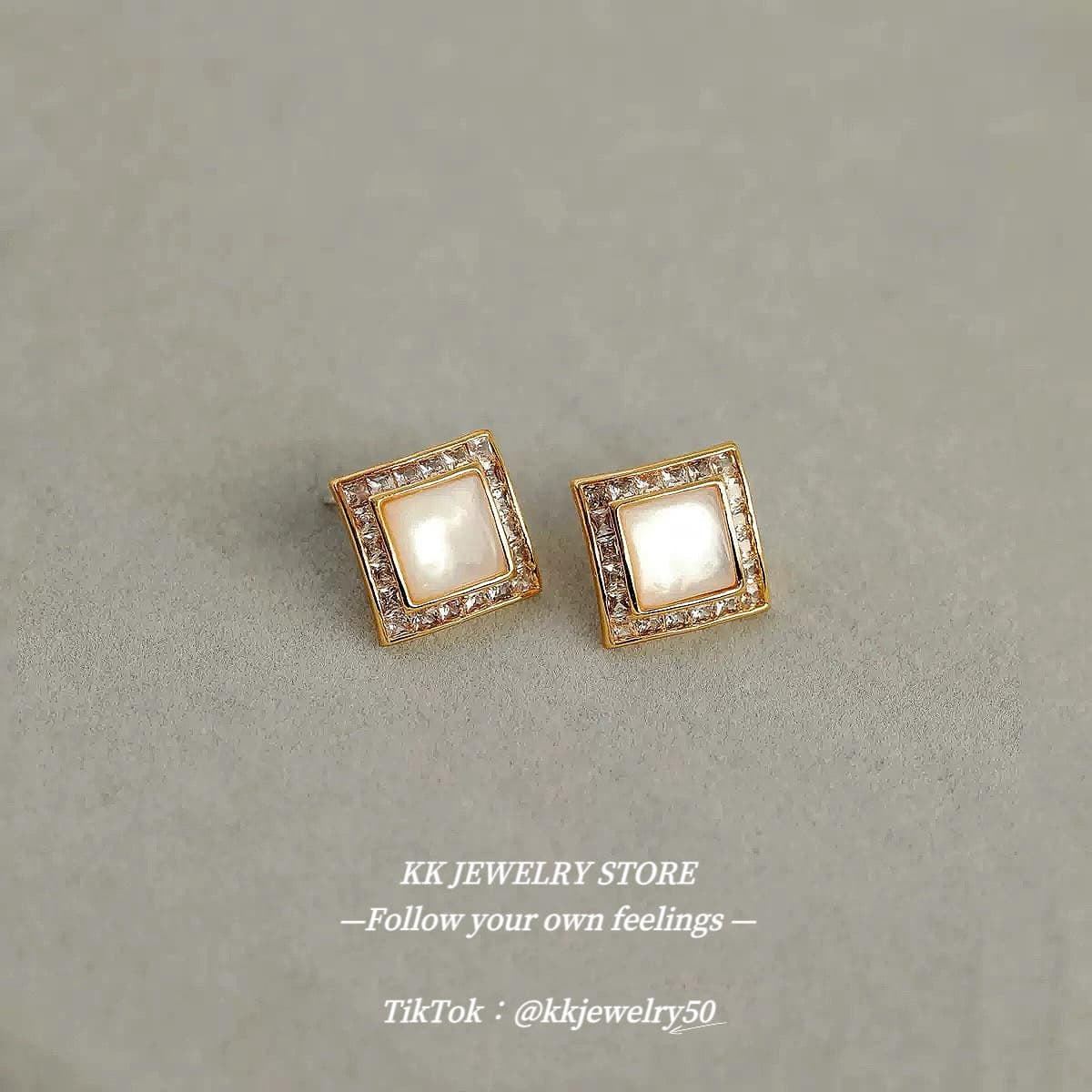 925 silver needle shell with gemstone stud earrings