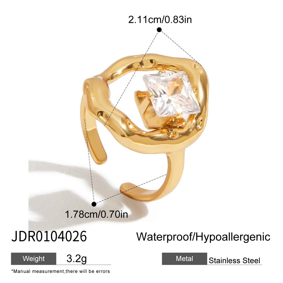 Zircon titanium steel does not fade ring