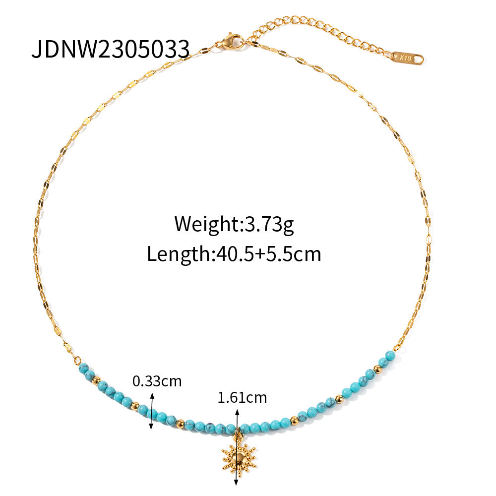 Star pendant stainless steel necklace