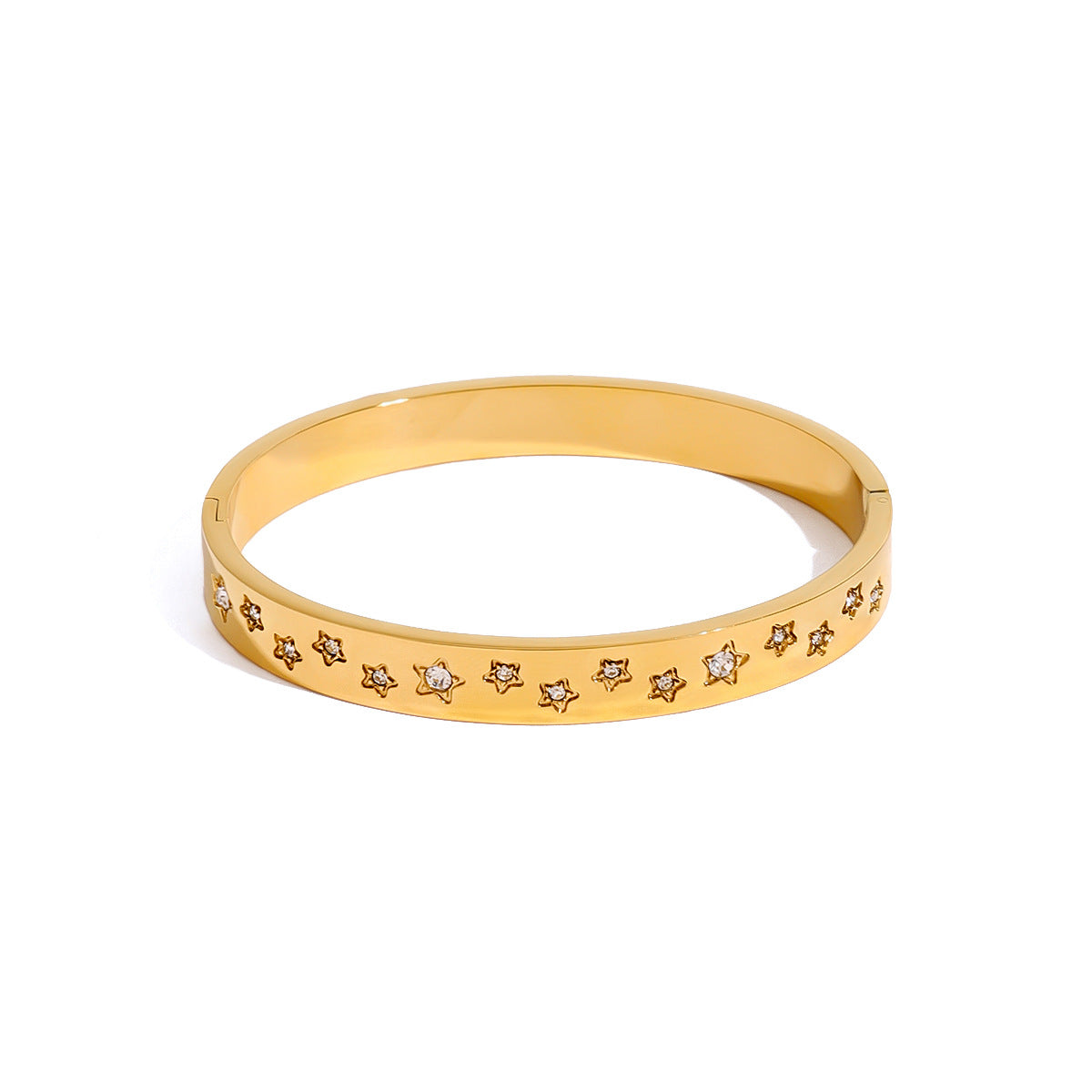 Stainless steel rhinestone buckle bracelet