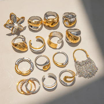 Stainless steel flower ring