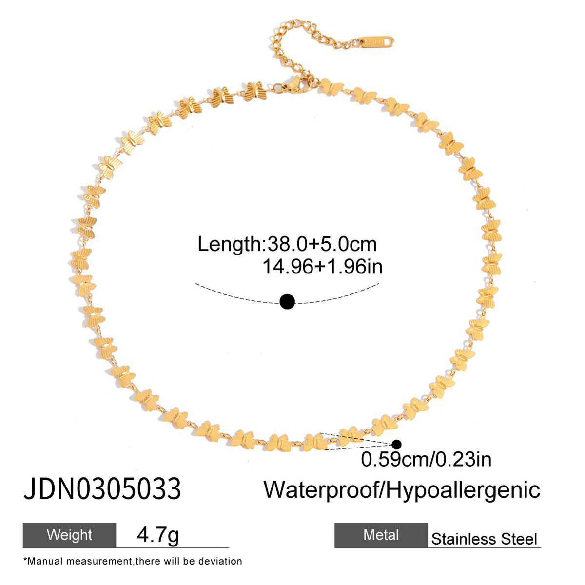 Stainless steel simple necklace