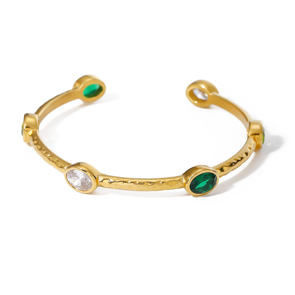 Stainless steel zircon bracelet
