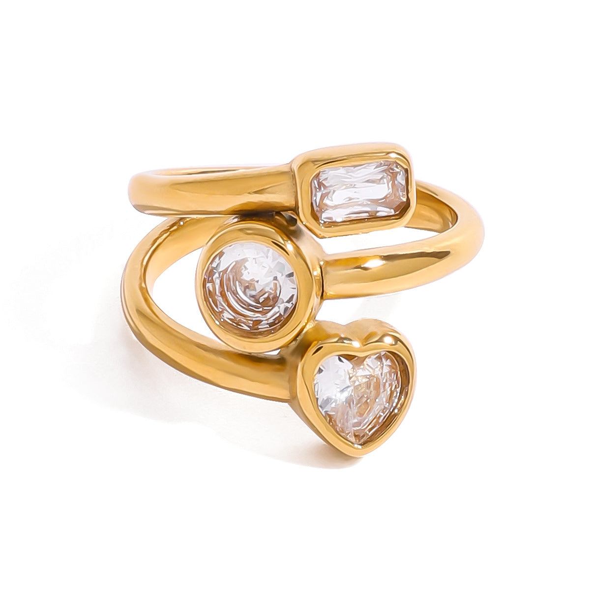 Stainless steel multi-layer ring