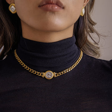 Coin Titanium Steel Necklace