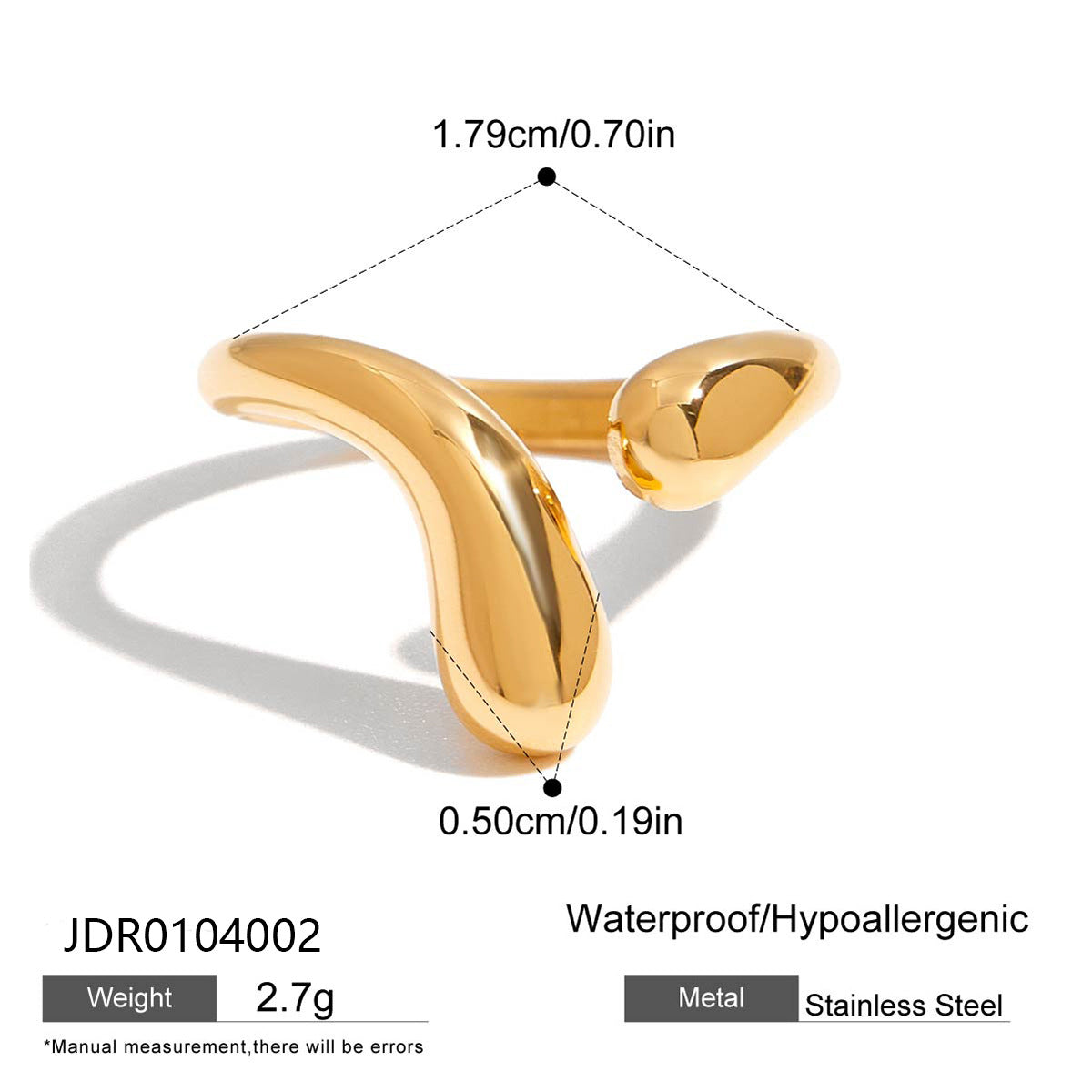 Titanium steel light luxury non-fading ring