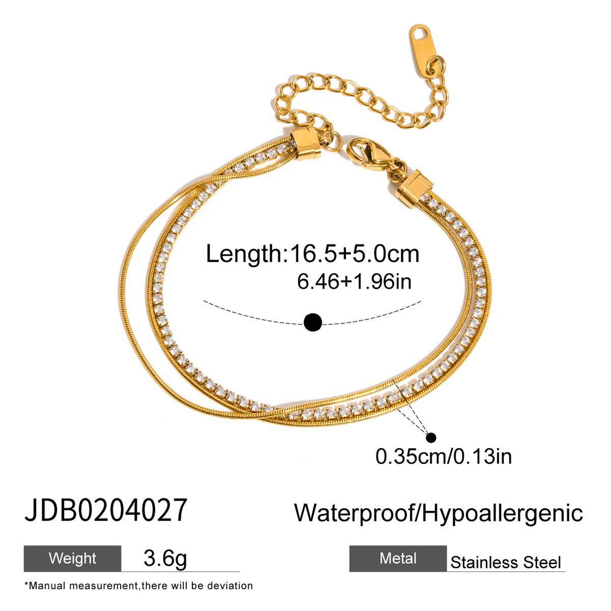 Stainless steel oil drip love bracelet