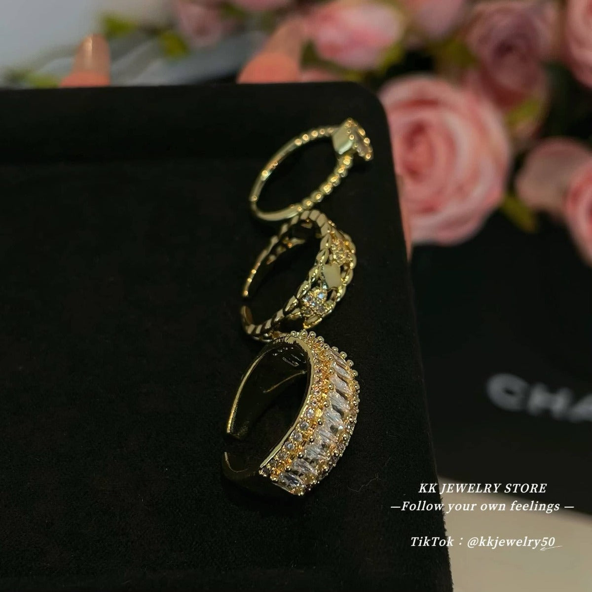 Open ring set ring