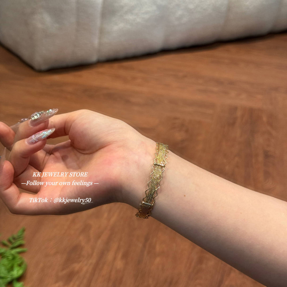 Copper Cast Lace Hollow Bracelet