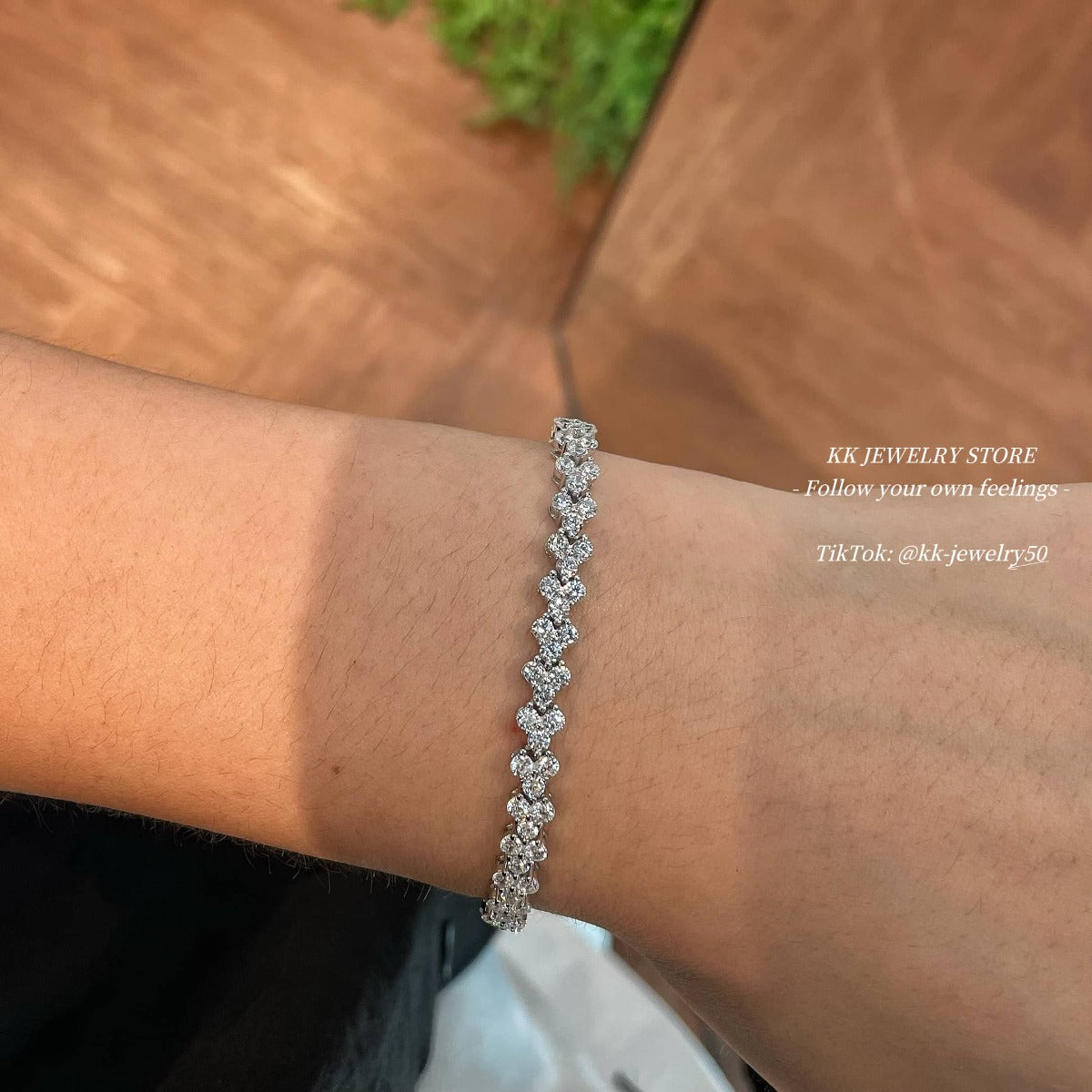 S925 Silver Full Diamond Bracelet