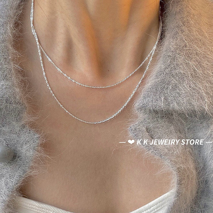 925 silver sparkling necklace
