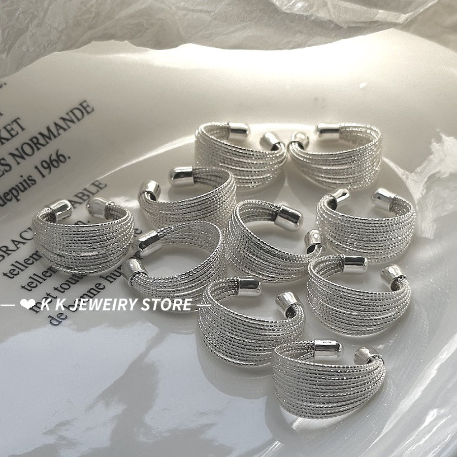 Multi-Layered One-Piece Open Ring
