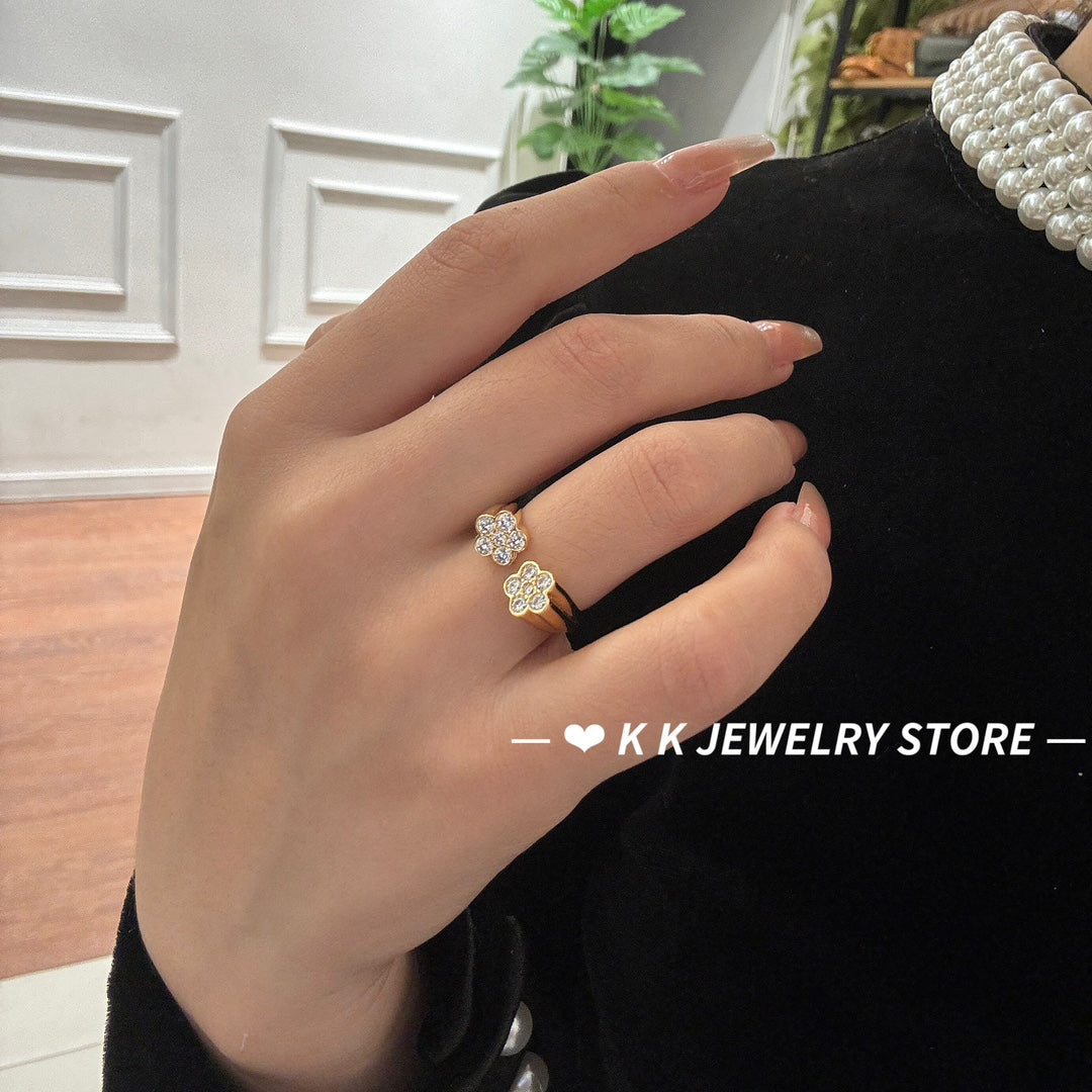 925 Silver Gilt Gilt Open Ring