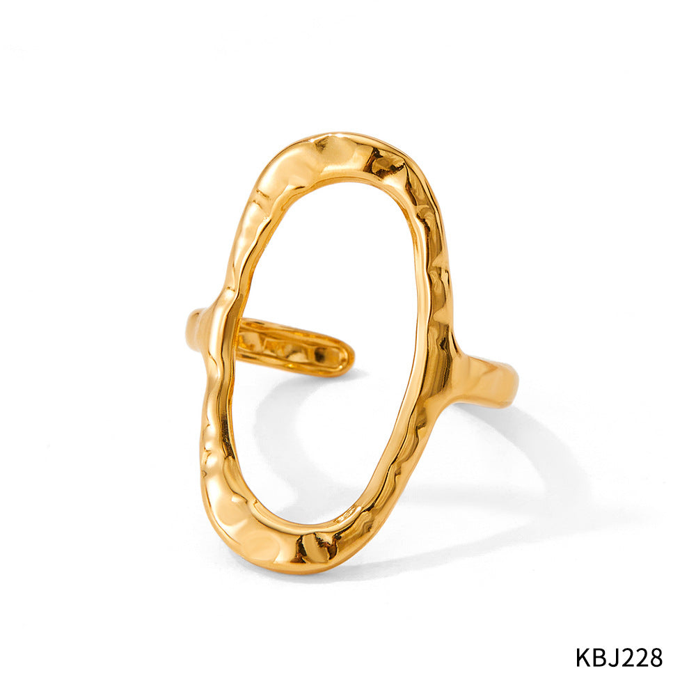 Irregular Openwork Stainless Steel Opening Ring