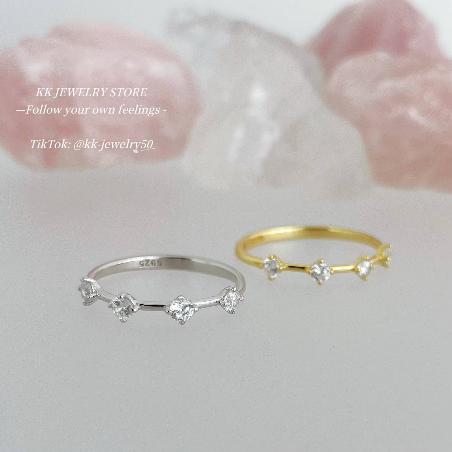 S925 silver-plated minimalist wind band ring