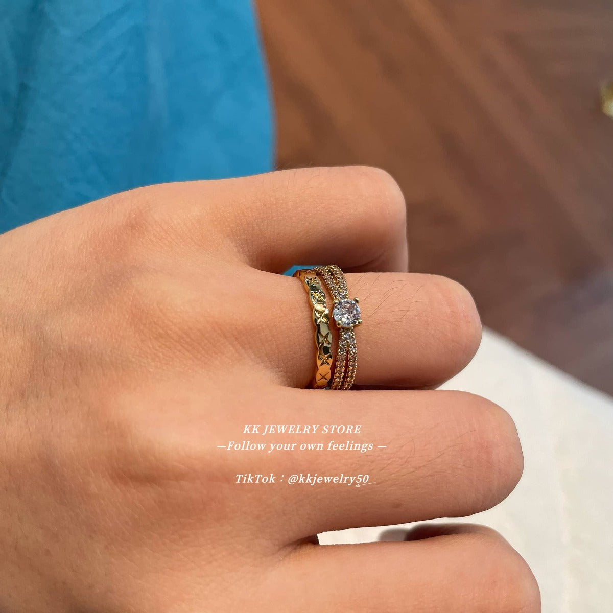 Plain ring index finger ring beautiful open ring