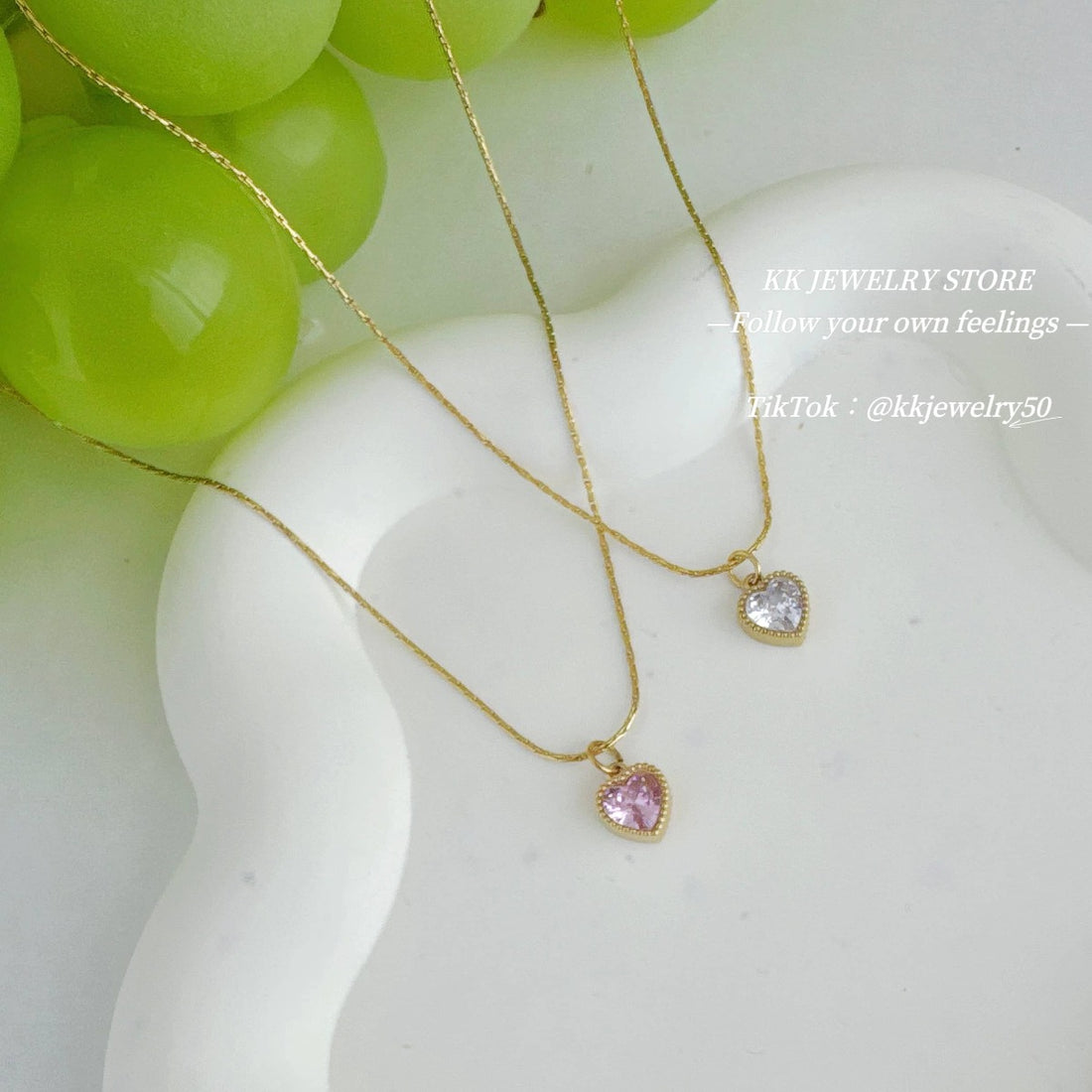 Bamboo chain love necklace