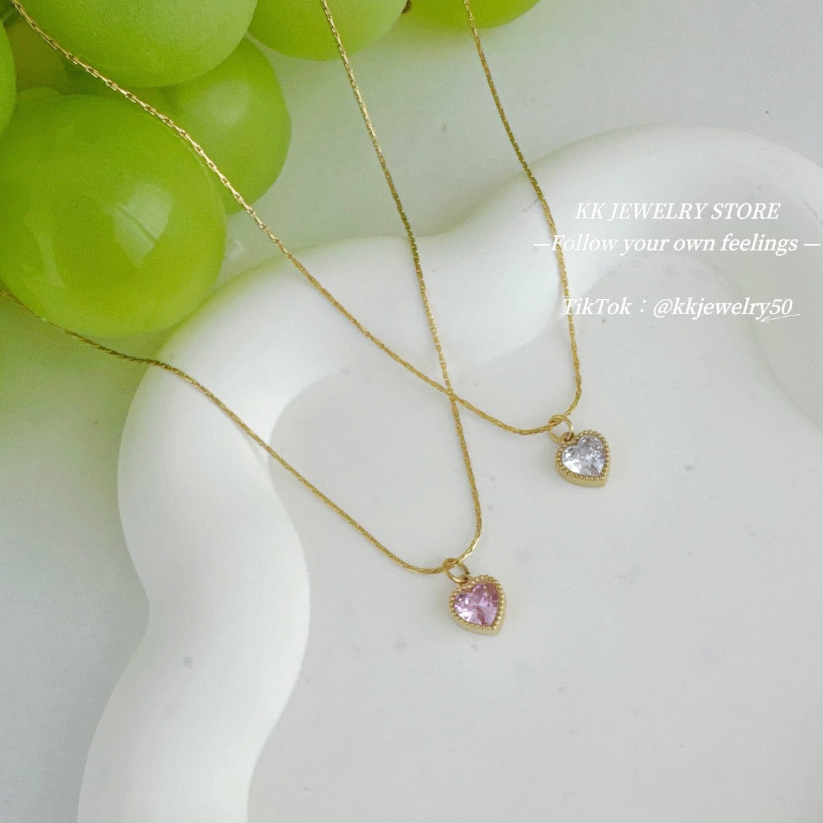 Bamboo chain love necklace