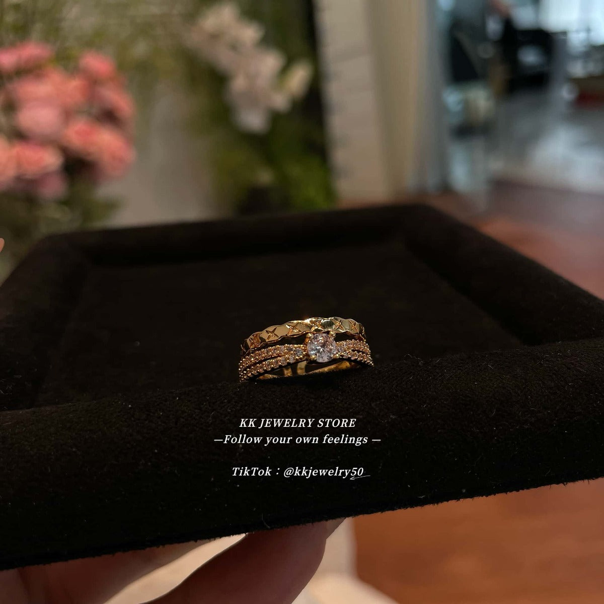 Plain ring index finger ring beautiful open ring