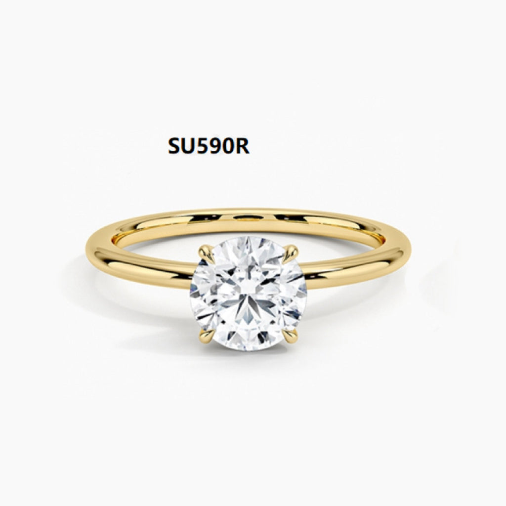 925 Sterling Silver Wedding Ring Set with D-Color 1-Carat Moissanite
