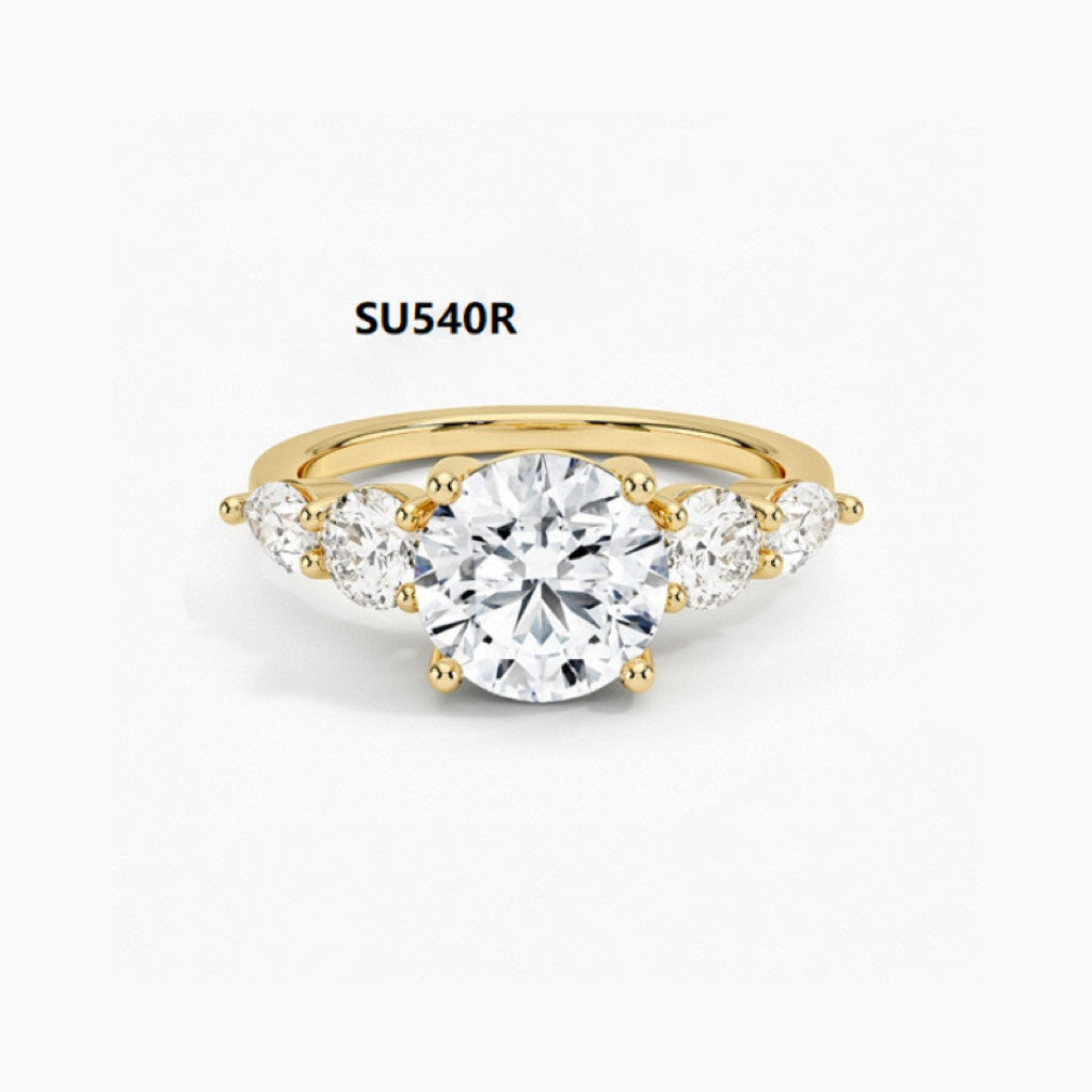 925 Sterling Silver Moissanite 1-Carat Wedding Ring