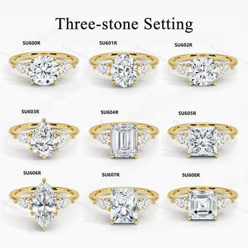925 Sterling Silver 1-Carat Wedding Ring Set with Moissanite