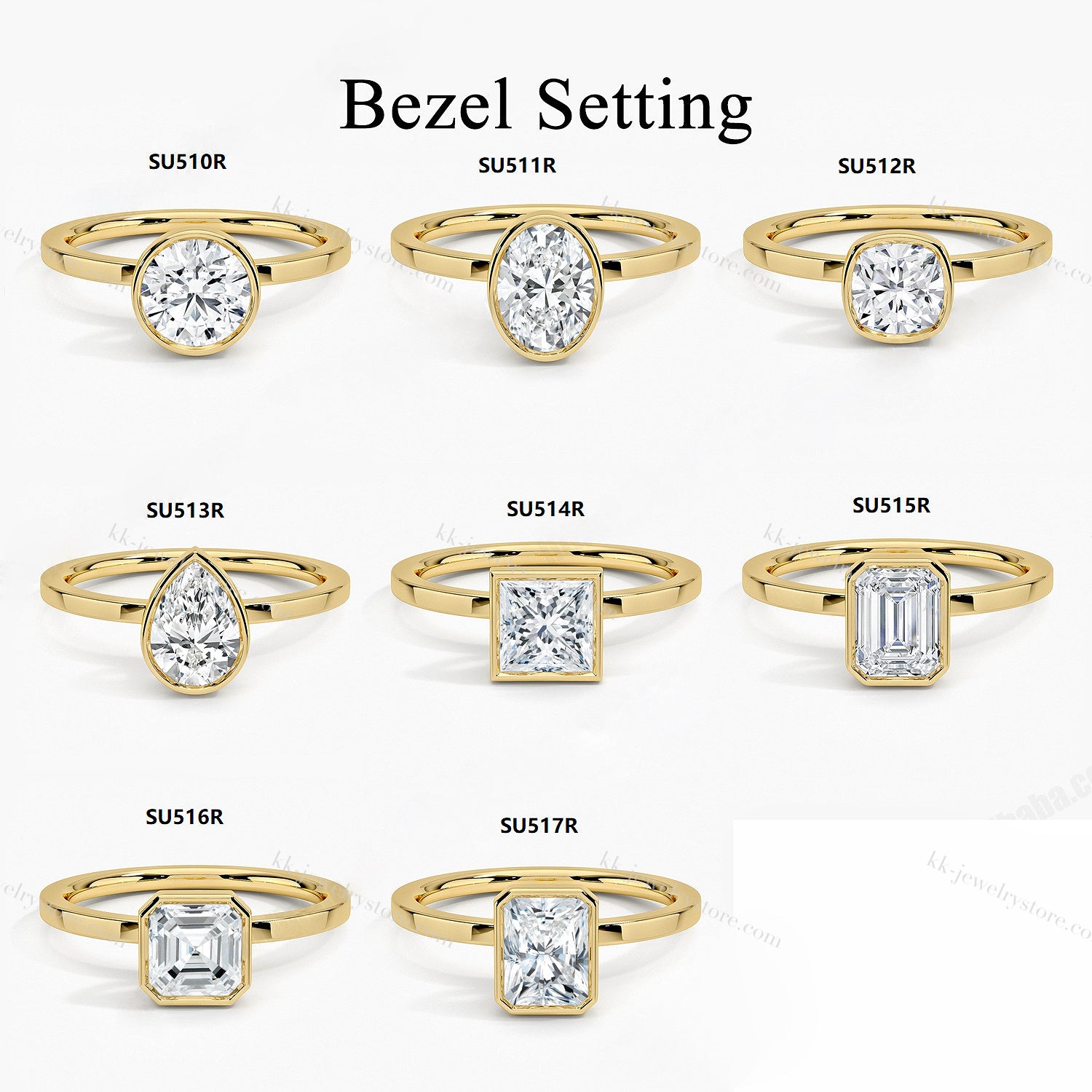 925 Sterling Silver Wedding Ring Set with 1-Carat Moissanite - Best-Selling Ring