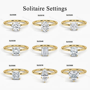 925 Sterling Silver Wedding Ring Set with D-Color 1-Carat Moissanite