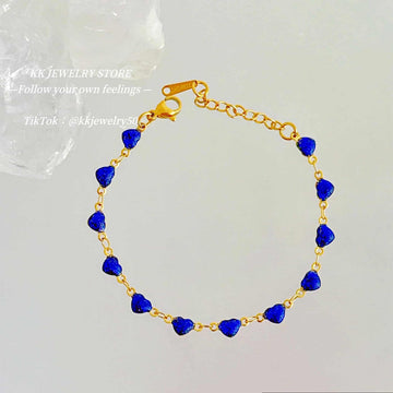 Love blue chain bracelet