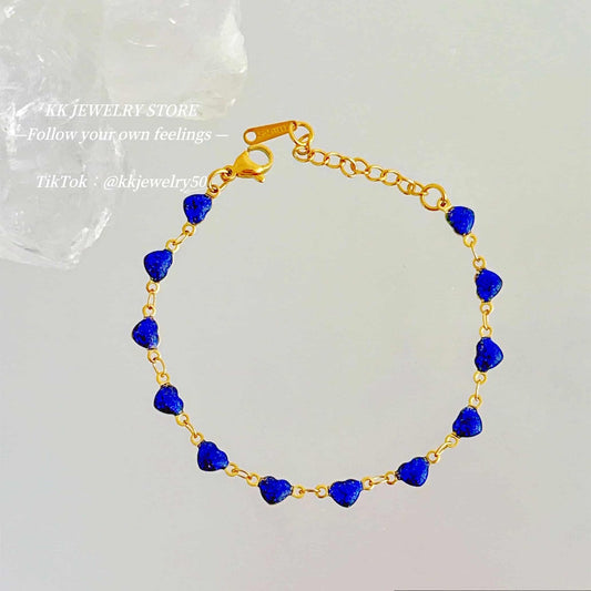 Love blue chain bracelet