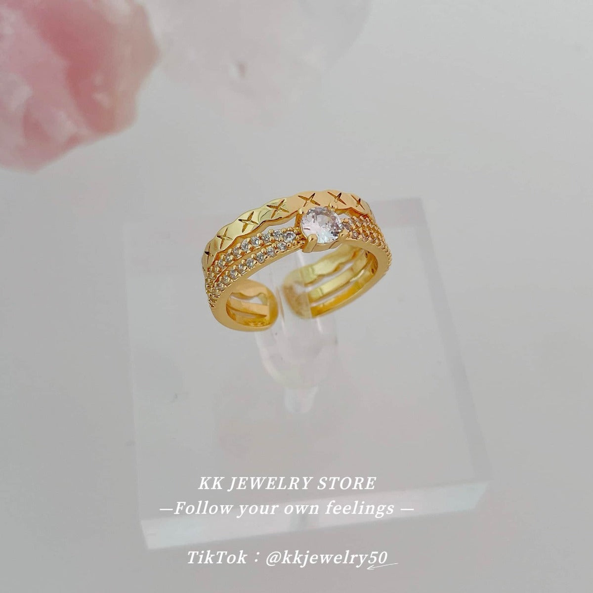 Plain ring index finger ring beautiful open ring