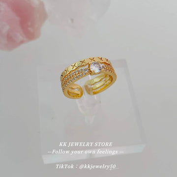 Plain ring index finger ring beautiful open ring