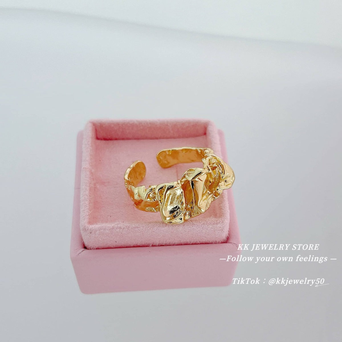 Tin foil lava irregular opening ring