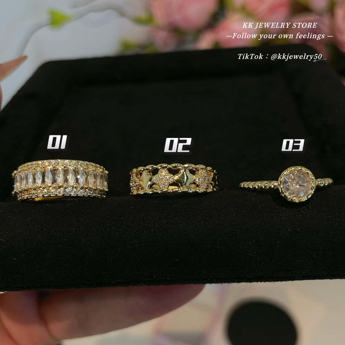 Open ring set ring