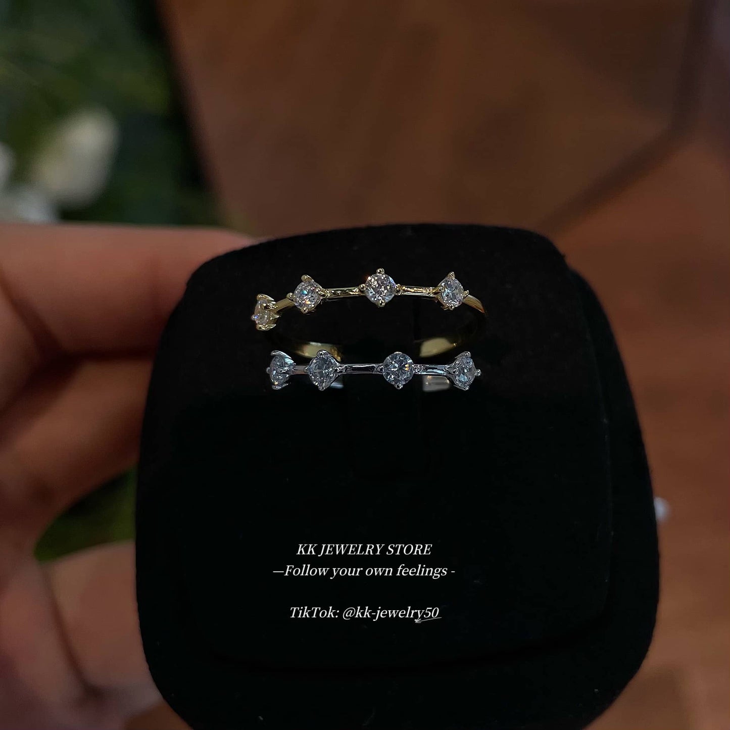 S925 silver-plated minimalist wind band ring