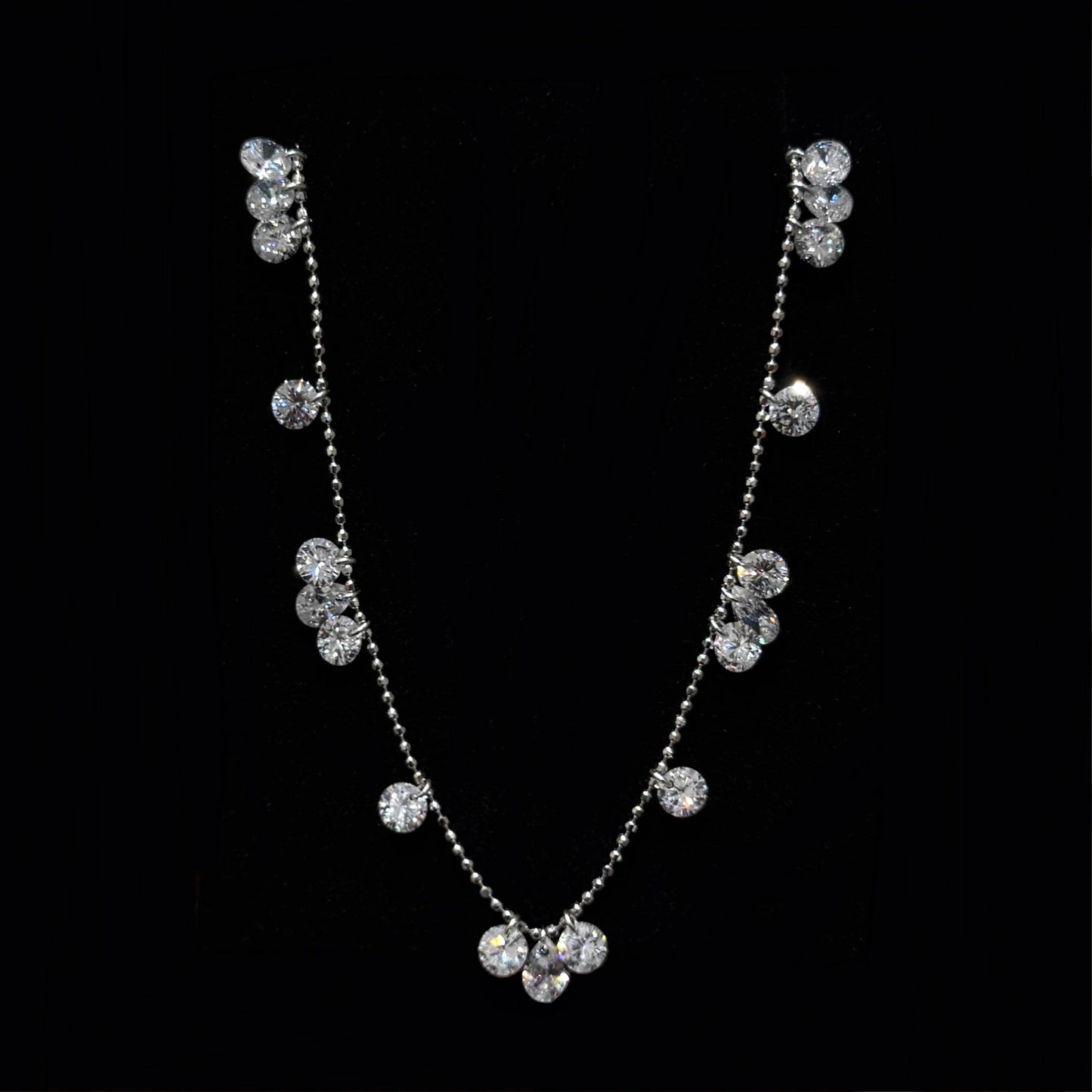 925 Silver Star High Carbon Diamond Necklace