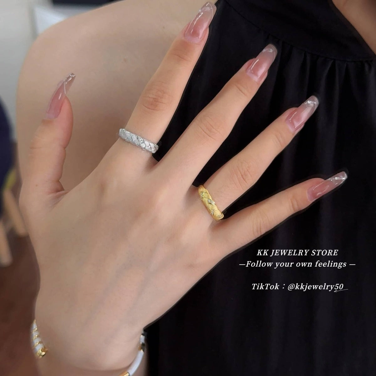 S925 Silver Wheat Ear Braided Brushed Ring