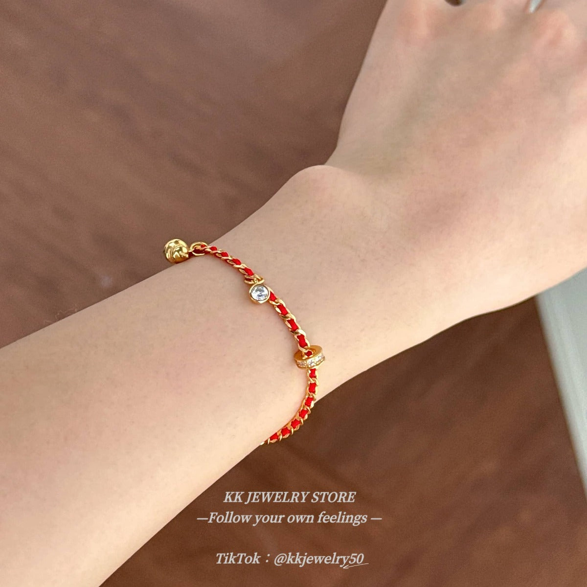 S925 Sterling Silver Braided Red Rope Gourd Pendant Bracelet