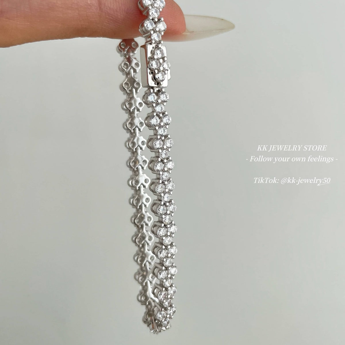 S925 Silver Full Diamond Bracelet