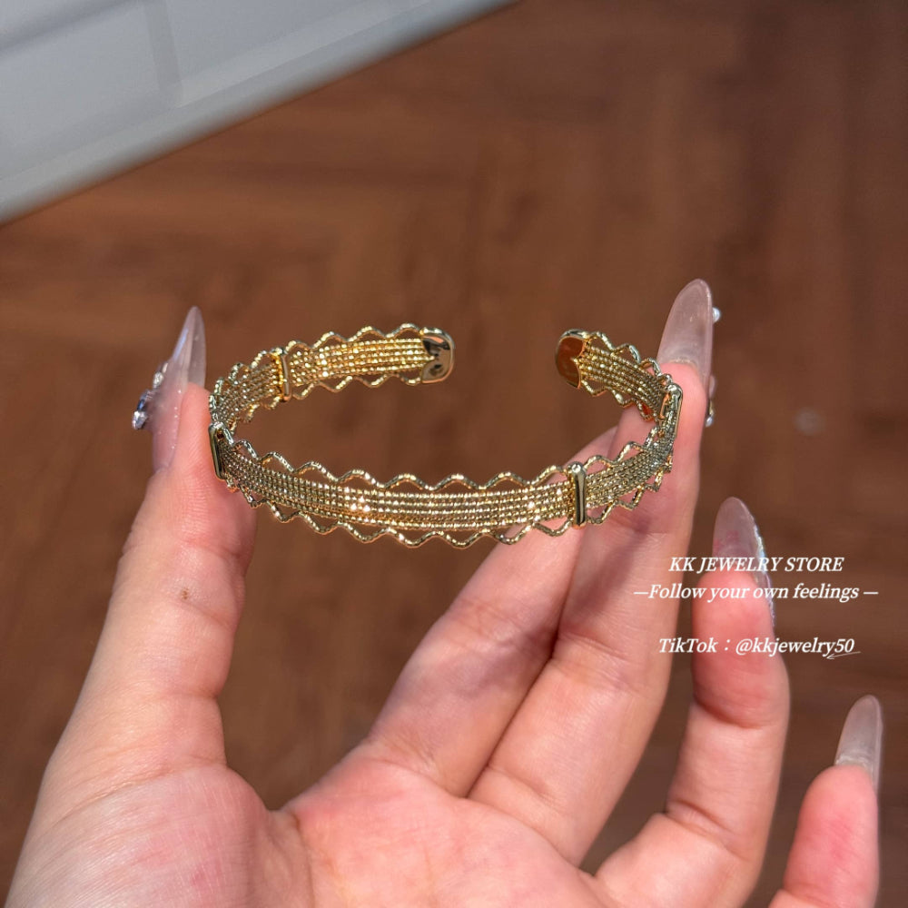 Copper Cast Lace Hollow Bracelet