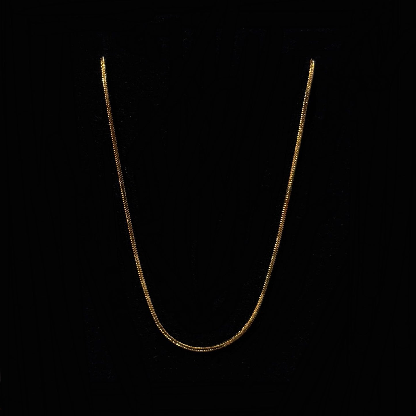 Clavicle chain plated in 18K gold with thin snake chain