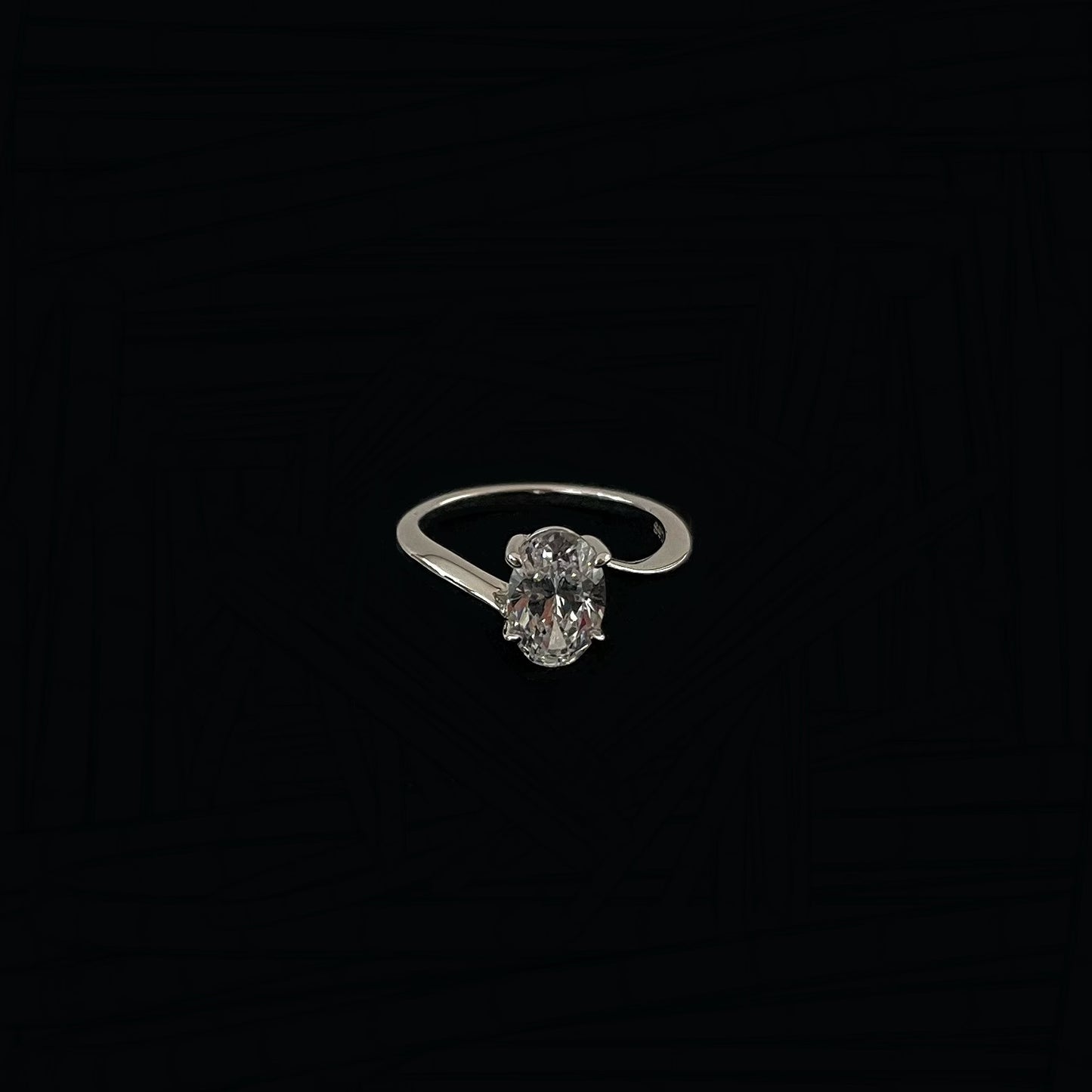 925 Silver Diamond Cut 6x9 Oval Ring