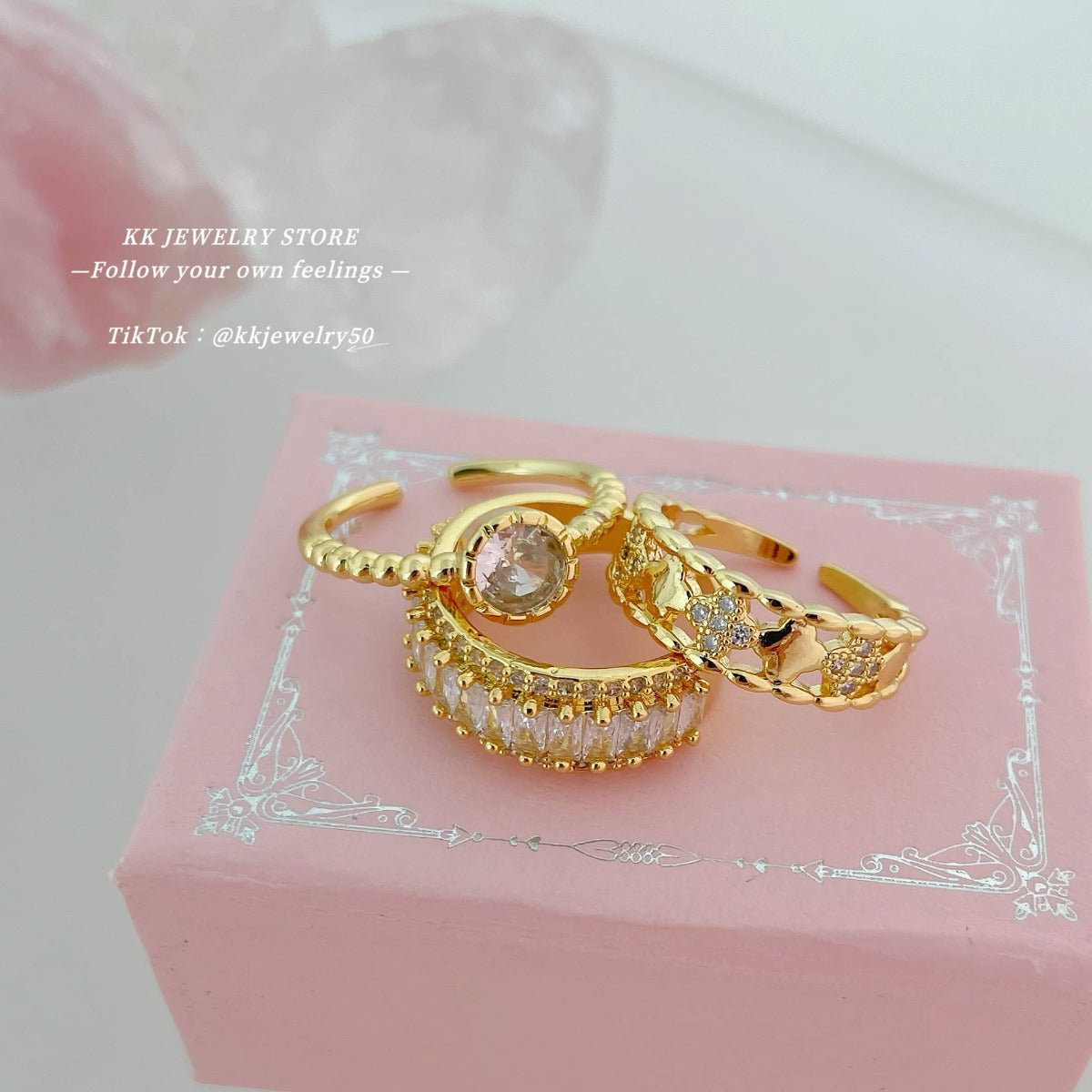 Open ring set ring