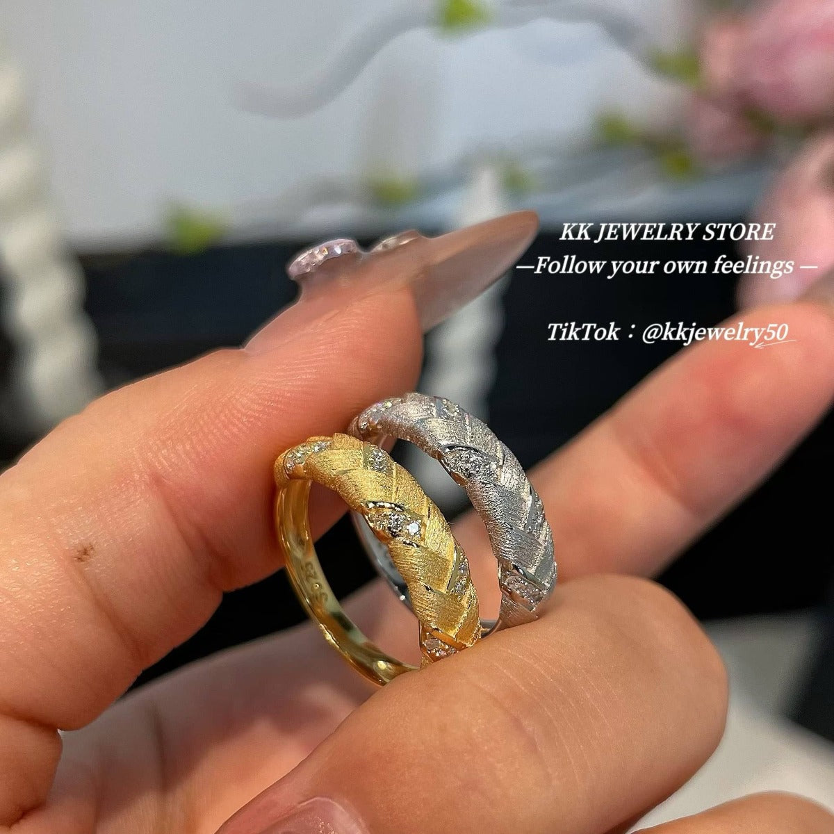 S925 Silver Wheat Ear Braided Brushed Ring