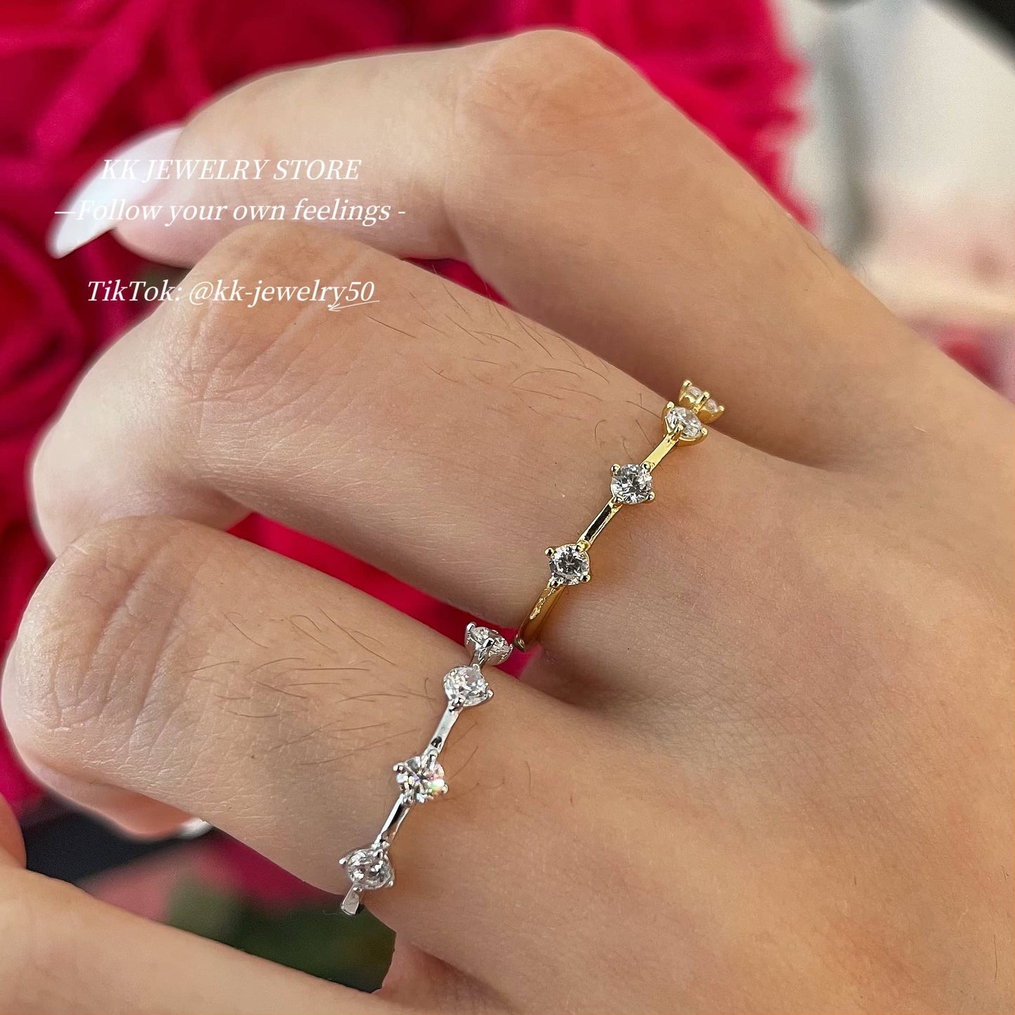 S925 silver-plated minimalist wind band ring