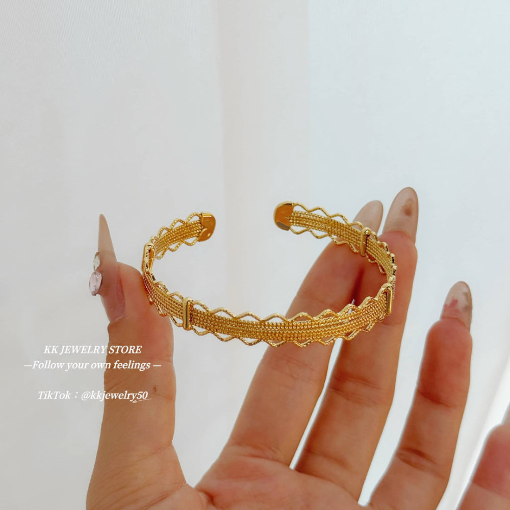 Copper Cast Lace Hollow Bracelet